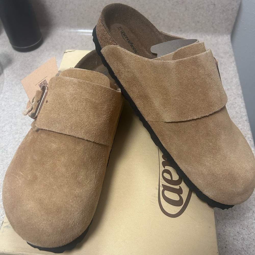 Aerorthotic Women's Tan Suede Mules